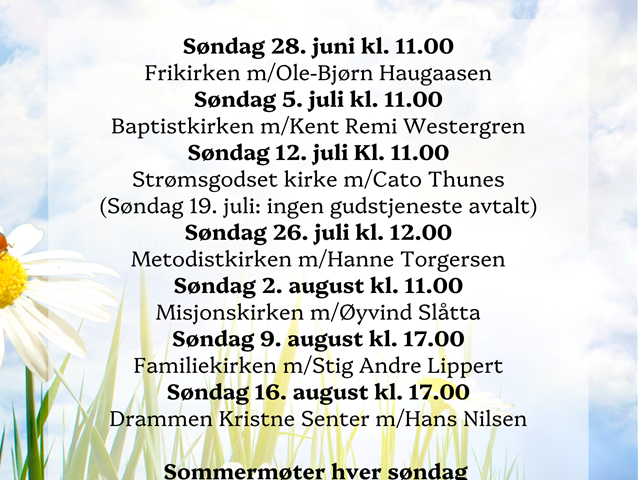  Sommerens fellesgudstjeneste - Drammen Kristne Senter