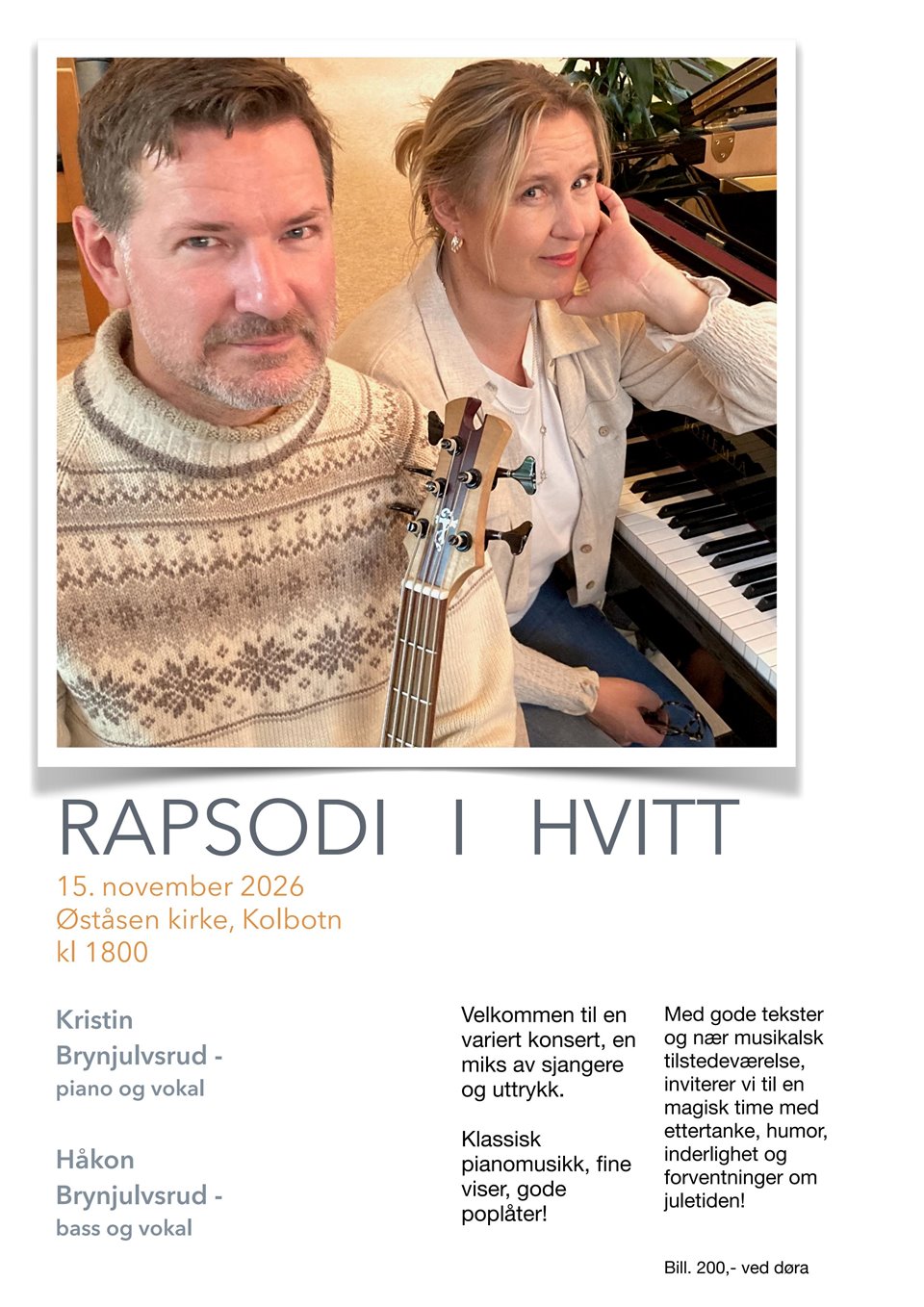Konsert: Rapsodi i hvitt
