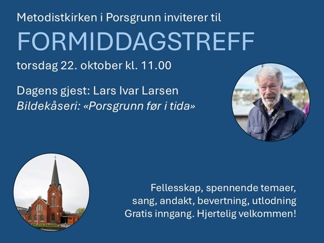 Formiddagstreff torsdag 22. oktober kl. 11.00