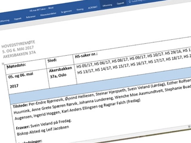 Sakspapirer til hovedstyret april 2026